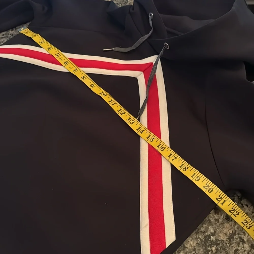 Nike Jordan flight tech Black Hoodie with Red and White Chevron Design EUC M